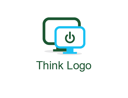 monitors with power button sign icon
