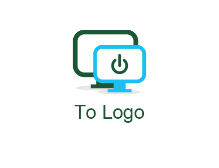 monitors with power button sign icon