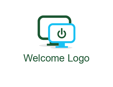 monitors with power button sign icon