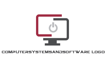 abstract monitor inside power button icon