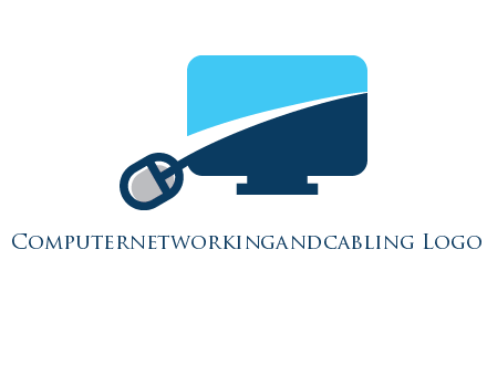 abstract monitor with mouse logo