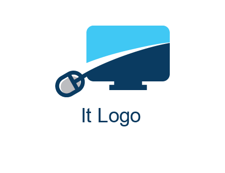 abstract monitor with mouse logo