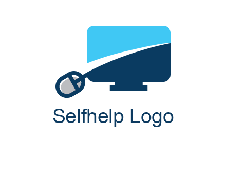 abstract monitor with mouse logo