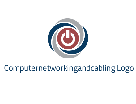 abstract circle swooshes inside power button logo
