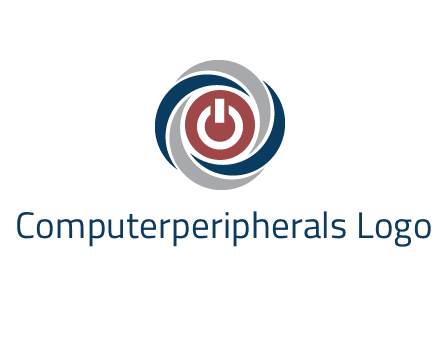 abstract circle swooshes inside power button logo