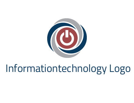 abstract circle swooshes inside power button logo