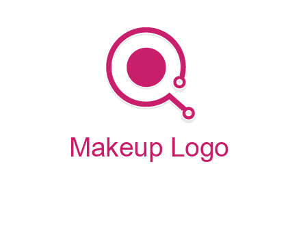 circle is placed inside a letter q shaped network node logo