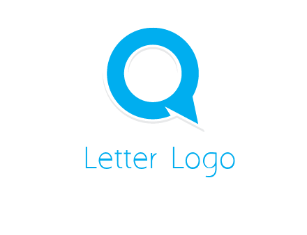 talking bubble is inside the letter q logo