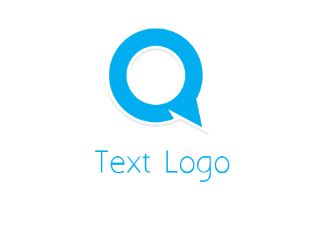 talking bubble is inside the letter q logo