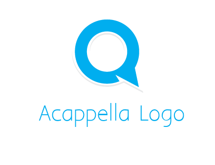 talking bubble is inside the letter q logo
