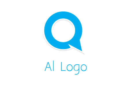 talking bubble is inside the letter q logo