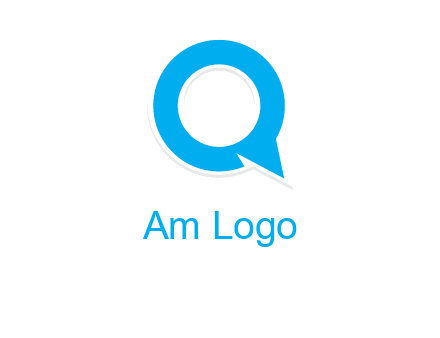 talking bubble is inside the letter q logo