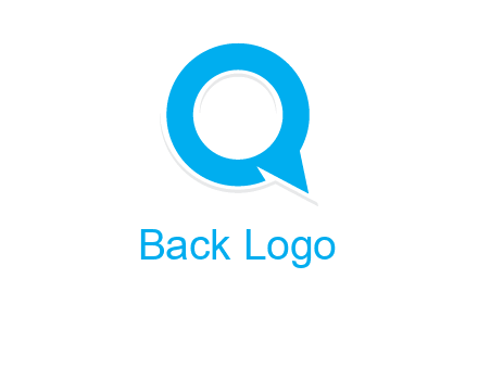 talking bubble is inside the letter q logo