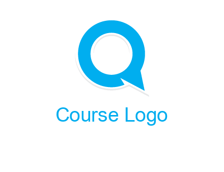 talking bubble is inside the letter q logo