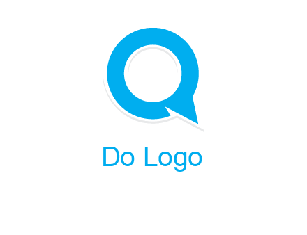 talking bubble is inside the letter q logo