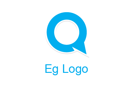 talking bubble is inside the letter q logo