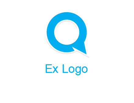 talking bubble is inside the letter q logo