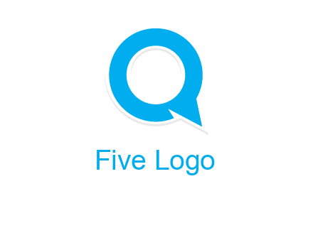 talking bubble is inside the letter q logo