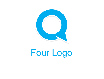 talking bubble is inside the letter q logo
