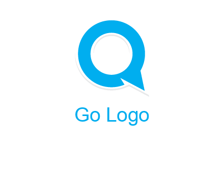 talking bubble is inside the letter q logo
