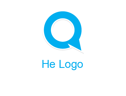 talking bubble is inside the letter q logo