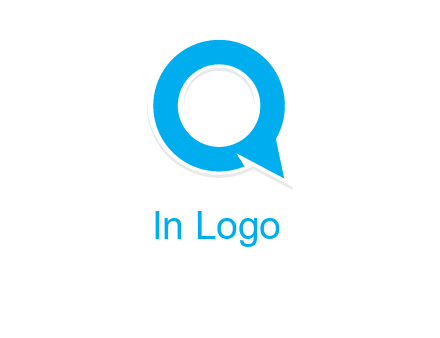 talking bubble is inside the letter q logo