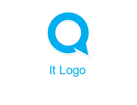 talking bubble is inside the letter q logo