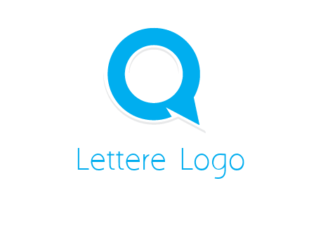 talking bubble is inside the letter q logo