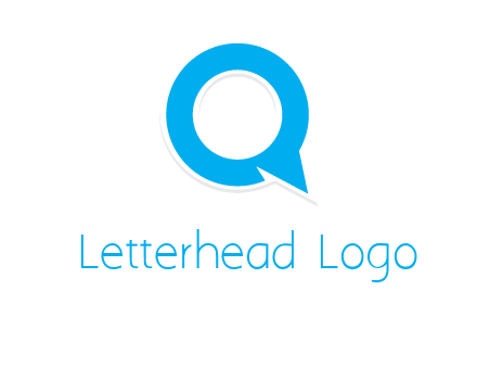 talking bubble is inside the letter q logo