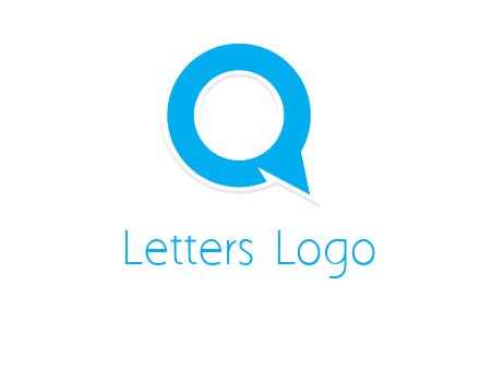 talking bubble is inside the letter q logo