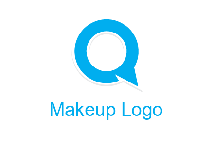 talking bubble is inside the letter q logo