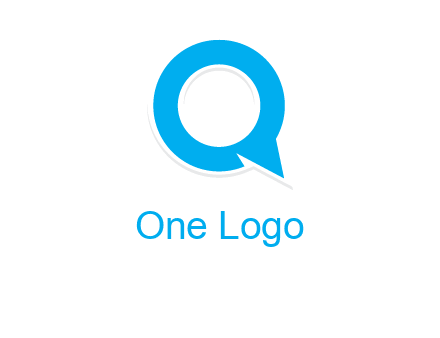 talking bubble is inside the letter q logo