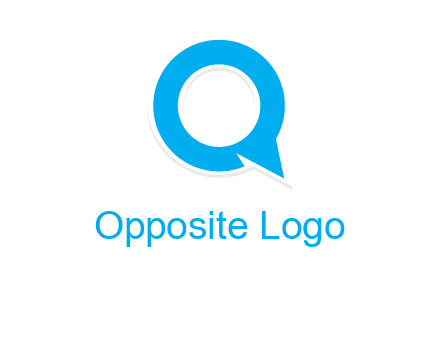 talking bubble is inside the letter q logo