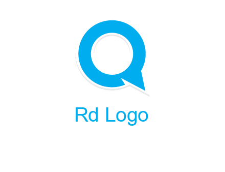 talking bubble is inside the letter q logo