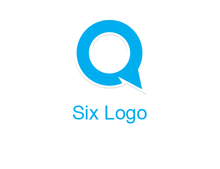 talking bubble is inside the letter q logo
