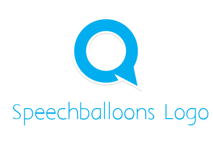 talking bubble is inside the letter q logo
