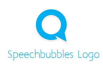 talking bubble is inside the letter q logo
