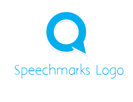 talking bubble is inside the letter q logo