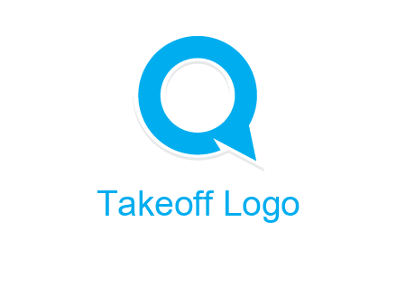 talking bubble is inside the letter q logo