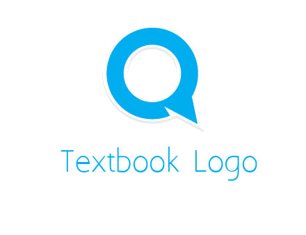 talking bubble is inside the letter q logo