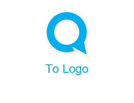 talking bubble is inside the letter q logo