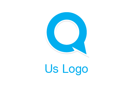 talking bubble is inside the letter q logo