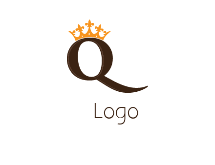 crown on letter q logo