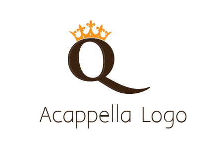 crown on letter q logo