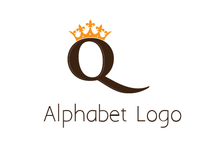 crown on letter q logo