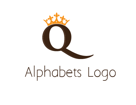 crown on letter q logo