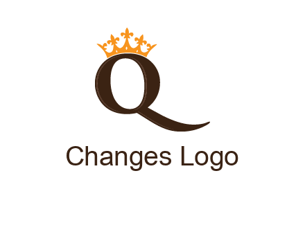 crown on letter q logo