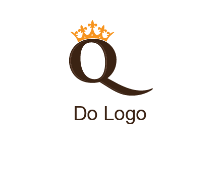 crown on letter q logo