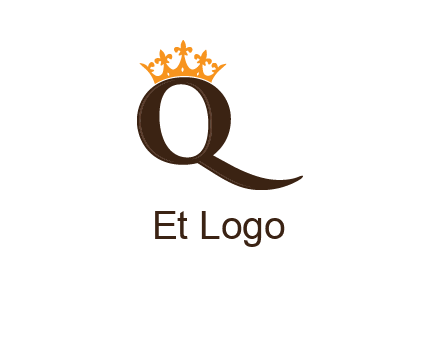 crown on letter q logo