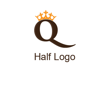 crown on letter q logo